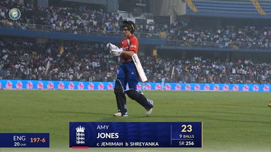 IND-W vs ENG-W 2023, 1ST T20I: Amy Jones Wicket