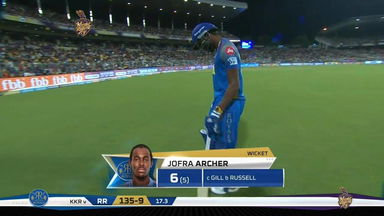 M49: KKR vs RR – Jofra Archer Wicket