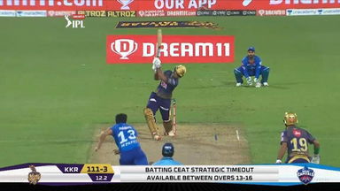 M16: DC vs KKR – Nitish Rana Six