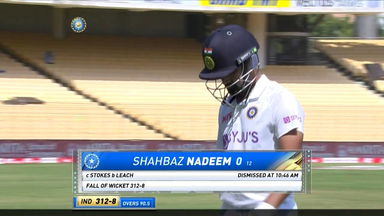 IND vs ENG 2021, 1st Test, Day 4: Shahbaz Nadeem Wicket