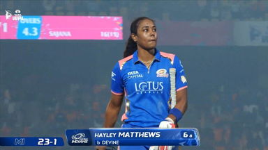 Wicket: Match 19, Gujarat Giants vs Mumbai Indians, WPL 2026: Hayley Matthews Wicket