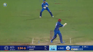 IND vs AFG 2024, 2ND T20I: Mujeeb Ur Rahman Six