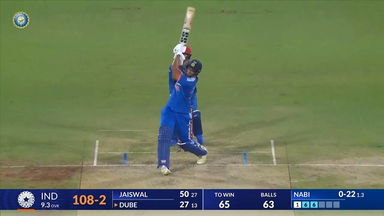 IND vs AFG 2024, 2ND T20I: Shivam Dube Six