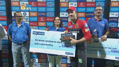 M38: MI vs RCB – YES Bank Maximum Sixes – AB de Villiers