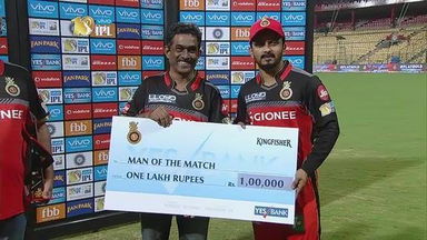 M5: RCB vs DD – Man of the Match –  Kedar Jadhav