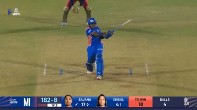 Six: Match 20, Mumbai Indians vs Royal Challengers Bengaluru, WPL 2025: Sajeevan Sajana Six