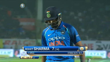 IND vs SL 2017, 3rd ODI: Rohit Sharma Wicket