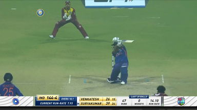 IND vs WI 2022, 3RD T20I: Suryakumar Yadav Six