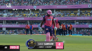 M11: RR vs DC – Sanju Samson Wicket