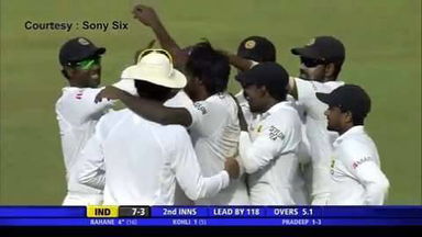 SL vs India, 3rd Test -  Fall of wickets : 2nd innings - India