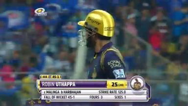 M51: MI vs KKR – Robin Uthappa Wicket