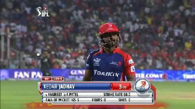 M10: KXIP vs DD – Kedar Jadhav Wicket