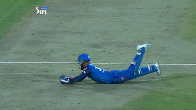 Bat, Helmet & Diving Catch = OUT