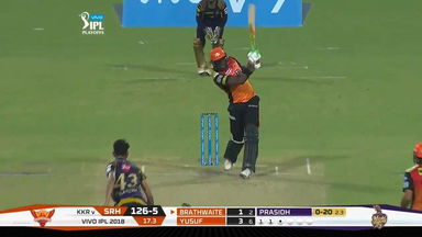Q2: SRH vs KKR – Carlos Brathwaite Six