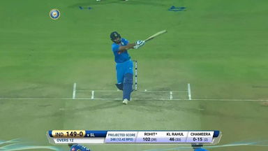 IND vs SL 2017, 2nd T20I: Rohit Sharma Six