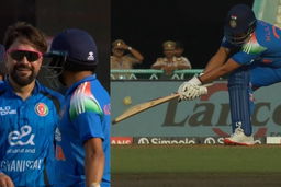 Kuldeep's cheeky back-of-the-bat shot leaves Rashid laughing