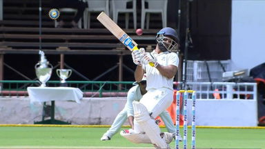 Ouch! Yash Dubey gets hit on the helmet