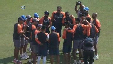 Rishabh Pant gets his ODI cap from MS Dhoni