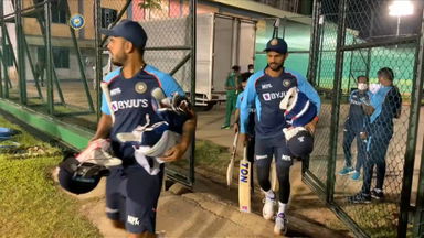 Team India's first practice session under lights in Colombo