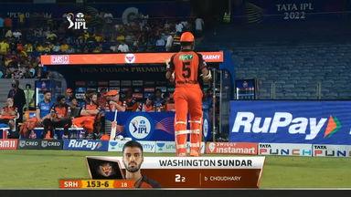 M46: SRH vs CSK – Washington Sundar Wicket