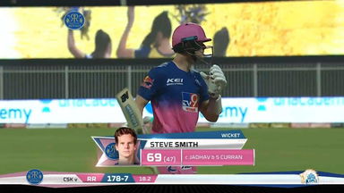 M04: RR vs CSK – Steve Smith Wicket