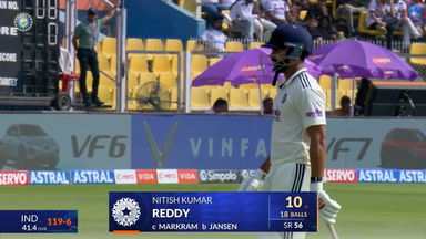 IND vs SA 2025, 2nd Test: Nitish Kumar Reddy Wicket