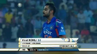 3RD ODI: IND vs SL – Virat Kohli Wicket