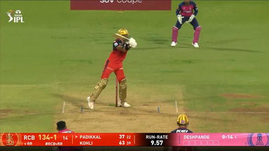 IPL 2025 M42: RCB vs RR - Devdutt Padikkal Six
