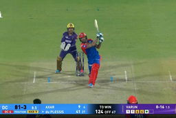 IPL 2025 M48: DC vs KKR - Faf Du Plessis Six
