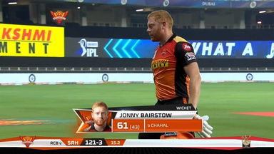 M03: SRH vs RCB – Jonny Bairstow Wicket