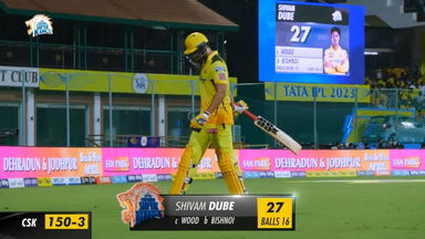 M06: CSK vs LSG – Shivam Dube Wicket