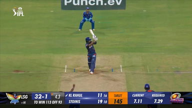 M48: LSG vs MI – K L Rahul Six