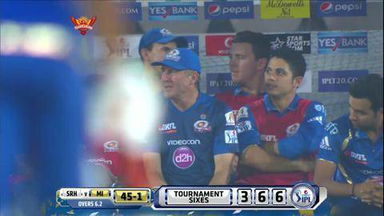 M36: SRH vs MI –  Ambati Rayudu Six