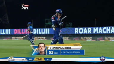 M27: MI vs DC – Quinton de Kock Wicket