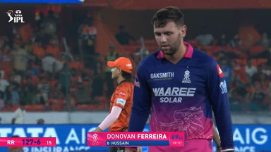 IPL 2026 M21: SRH vs RR - Donovan Ferreira Wicket