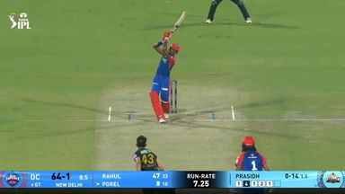 IPL 2025 M60: DC vs GT - Abishek Porel Six