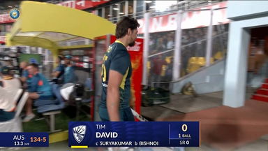 IND vs AUS 2023-24, 3RD T20I: Tim David Wicket
