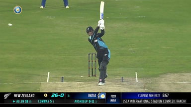 IND vs NZ 2023, 1ST T20I: Finn Allen Six