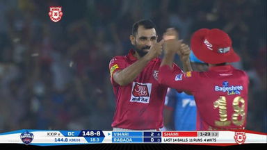 M13: KXIP vs DC – Fall of Wickets