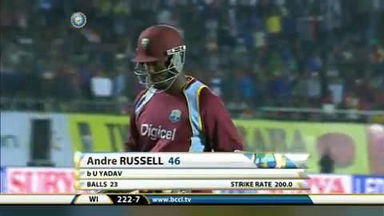 4TH ODI: IND vs WI – Andre Russell Wicket