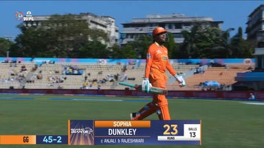 M17 - GG vs UPW: Sophia Dunkley Wicket