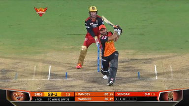 M06: SRH vs RCB – Manish Pandey Six