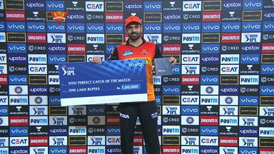 M55: SRH vs MI  – VIVO perfect catch of the match – Mohammad Nabi