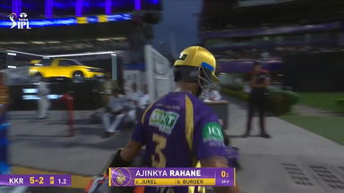 IPL 2026 M28: KKR vs RR - Ajinkya Rahane Wicket