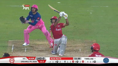 M09: RR vs KXIP – Mayank Agarwal Six