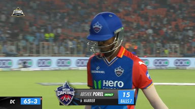 M32: GT vs DC – Abishek Porel Wicket