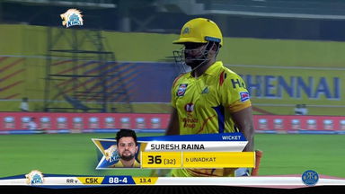 M12: CSK vs RR – Suresh Raina Wicket