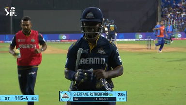 IPL 2025 M56: MI vs GT - Sherfane Rutherford Wicket