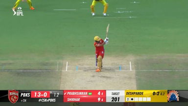 M41: CSK vs PBKS –  Prabhsimran Singh  Six