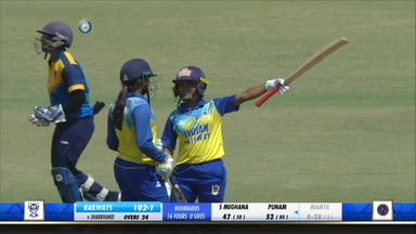 Punam Raut's solid 59 (94) vs Jharkhand